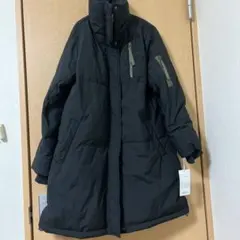 ブラック ロングダウンジャケット　フードなし