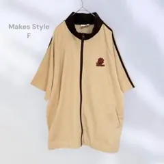 Makes Style 半袖ジャージ　上　カジュアル　スポーツ　ストリート系