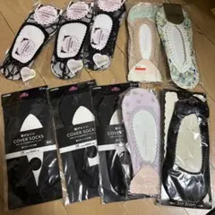 10足 フットカバー ブラック 23-25cmのサムネイル