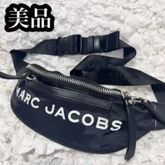 【極美品】マークジェイコブス ボディバッグ ウエストポーチ ブラック ロゴ 黒