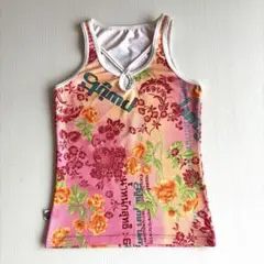 ミカノ　ミカランセ　トップス　タンクトップ　花柄　ピンク、オレンジ系のサムネイル