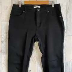 Comfort basic レディースカジュアルパンツ　ブラック　裏フリース　L