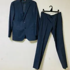 美品 グリーンレーベルリラクシング スーツ L セットアップ ウインドウペン