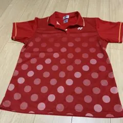 YONEX 赤 ドット柄 ポロシャツ Oサイズ