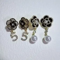 【新品未使用】カメリア ピアス セット パール