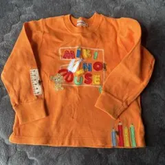 MIKI HOUSE オレンジ長袖カットソー