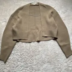 アルモニア armonia ベージュブラウン カーディガン オープンフロント