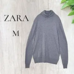 ZARA ザラ　タートルネック長袖ニット　グレー　やわらか　薄手　Mサイズのサムネイル