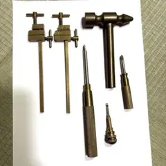 木製 ミニハンマー キーホルダー 鉄製 アンティーク調 ヴィンテージ風 