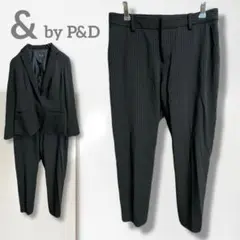 a1【ピンキー＆ダイアン】スラックス/美品 ストライプ ビジネス 上品 美脚効果