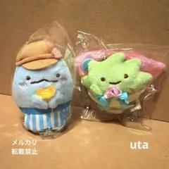 【商品】＊すみっコぐらし　てのりぬいぐるみ（とかげ、ざっそう）計2点