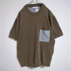未使用 THE SHOP TK ティーケー Tシャツ カットソー ストライプ 茶