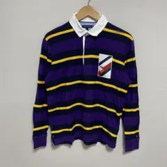 【L356】 TOMMY HILFIGER ラガーシャツ サイズL パープル