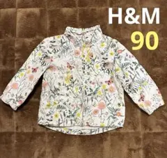 H&M フラワープリント　ウィンドブレーカー　90サイズ