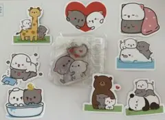 mitao蜜桃猫♡アクキー＆ステッカーセット