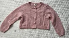 カーディガン　春服　パステルピンク　薄手　ニット