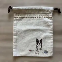 巾着袋　フレンチブルドッグ