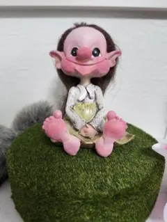 ③幸せのキジムナー人形　エンジェルドール　樹脂製　約15cm　人気作家