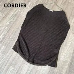 コルディア CORDIER カットソー サマーニット 半袖 L ラメ シースルーのサムネイル