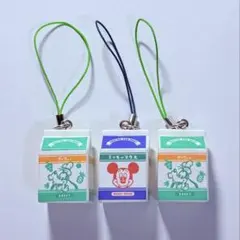 ディズニーストア シークレットストラップ 牛乳パック 3点セット