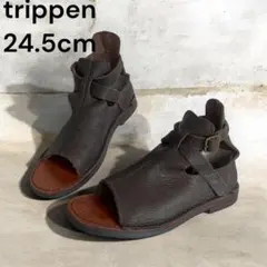 trippen Vivienneクロスストラップシボ革サンダル24.5cmのサムネイル