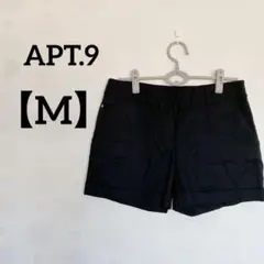 APT.9 【M】ブラック　ショートパンツ