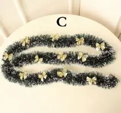 ツリーガーランド 2m. 金リボン付き リボンの数12個