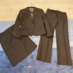 洋服の青山　I.M.G.N ダークグレー ストライプ ビジネススーツ 3点セット