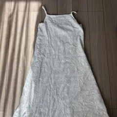 総レース 白 キャミワンピース 春服
