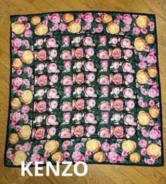 美品　KENZO 花柄の鮮やかな　大判スカーフ