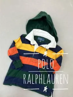 【美品！】ポロラルフローレン◆ラガーシャツ カットソー ボーダー サイズ80