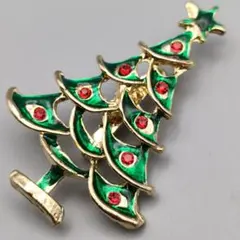 ヴィンテージ クリスマスツリー ブローチ 〜煌めくノエルの祝福〜