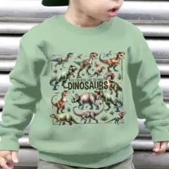 恐竜　アルファベット プリント トレーナー　未使用　120