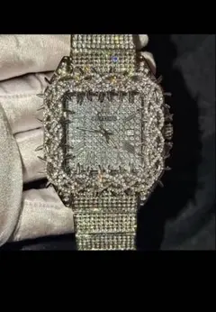 GRA鑑定書・箱付】 iced out watch Moissanite - メルカリ
