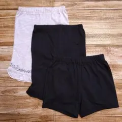 新品 未使用 レギンス ショートパンツ 薄いグレー 黒 女の子 90のサムネイル