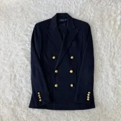 ポロラルフローレン 紺ブレ 金ボタン ダブルブレスト M相当 4 レディース