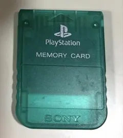 プレイステーション 1 PS 純正品 メモリーカード スケルトングリーン【美品】
