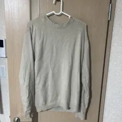 無印 紳士 大豆繊維を使ったミドルゲージクルーネックセーター Mライトベージュ