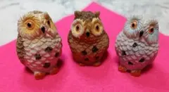 フクロウ ミミズク ミニチュア フィギア 鳥の置物 猛禽類