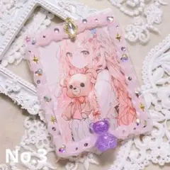【 3 】ホイップデコ　トレカデコ　ピンク　くま　ピンク　紫