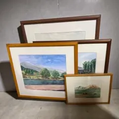 風景画 木製フレームセット