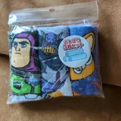 新品未使用)トイストーリー！バズ・ライトイヤーおしぼり3枚！定価935円