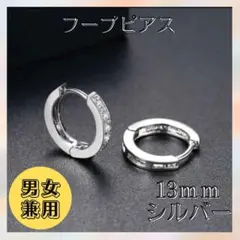 ピアス フープピアス ジルコニア シルバー925 レディース メンズ 男女兼用