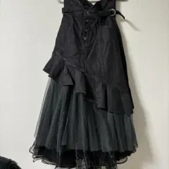 BelleVintage ベルヴィンテージ デニム チュール ドッキングスカート