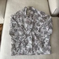 シャツ 長袖 フラワープリント