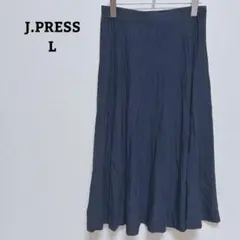 ジェイプレス　スカート　プリーツ　ミモレ丈　フレア　オフィカジ　シンプルL