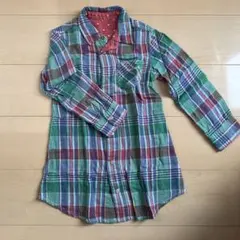 チェック柄長袖シャツリバーシブル