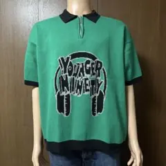 【古着】YOUNGER NINETY ハーフジップ ニットシャツのサムネイル