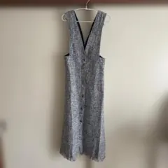 ZARA ツイード　テクスチャーミディジャンパースカート　Sサイズ