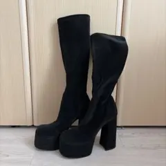 ダーリッチ ブラック ロングブーツ Mサイズ